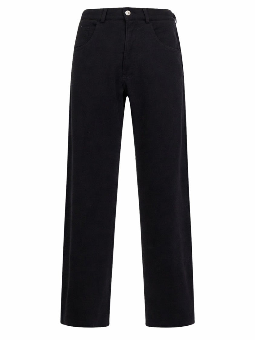 Mm6 By Maison Margiela Wide Fit Straight Cotton Pants
