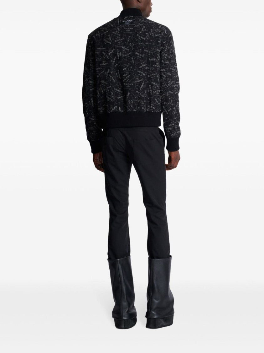 Balmain Bomber Coat With Bold All-Over Print