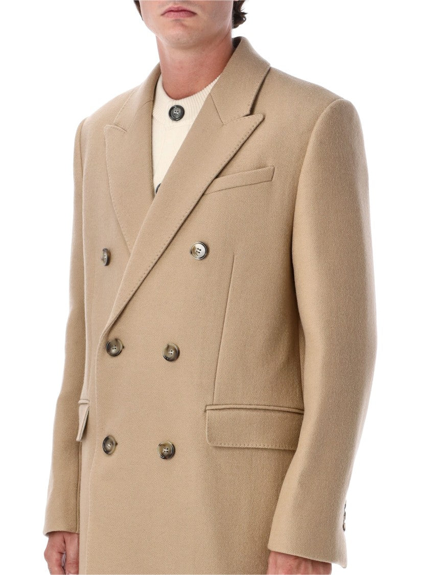 Ami Paris Tailored Double-Breasted Wide-Lapel Coat