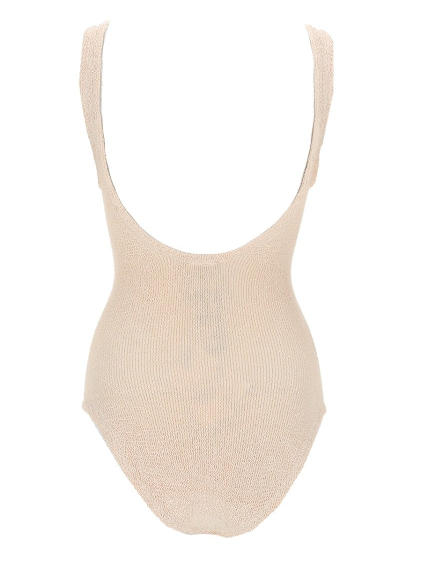 Hunza G Celine Crinkled Polyamide One-Piece Swimsuit