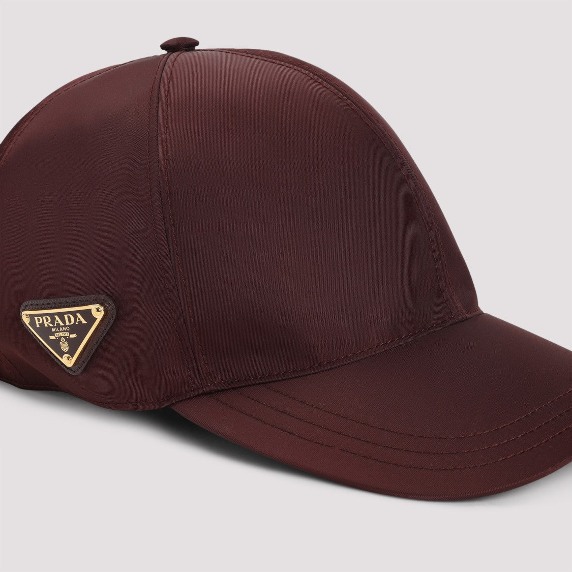 Prada 6-Panel Burgundy Baseball Cap