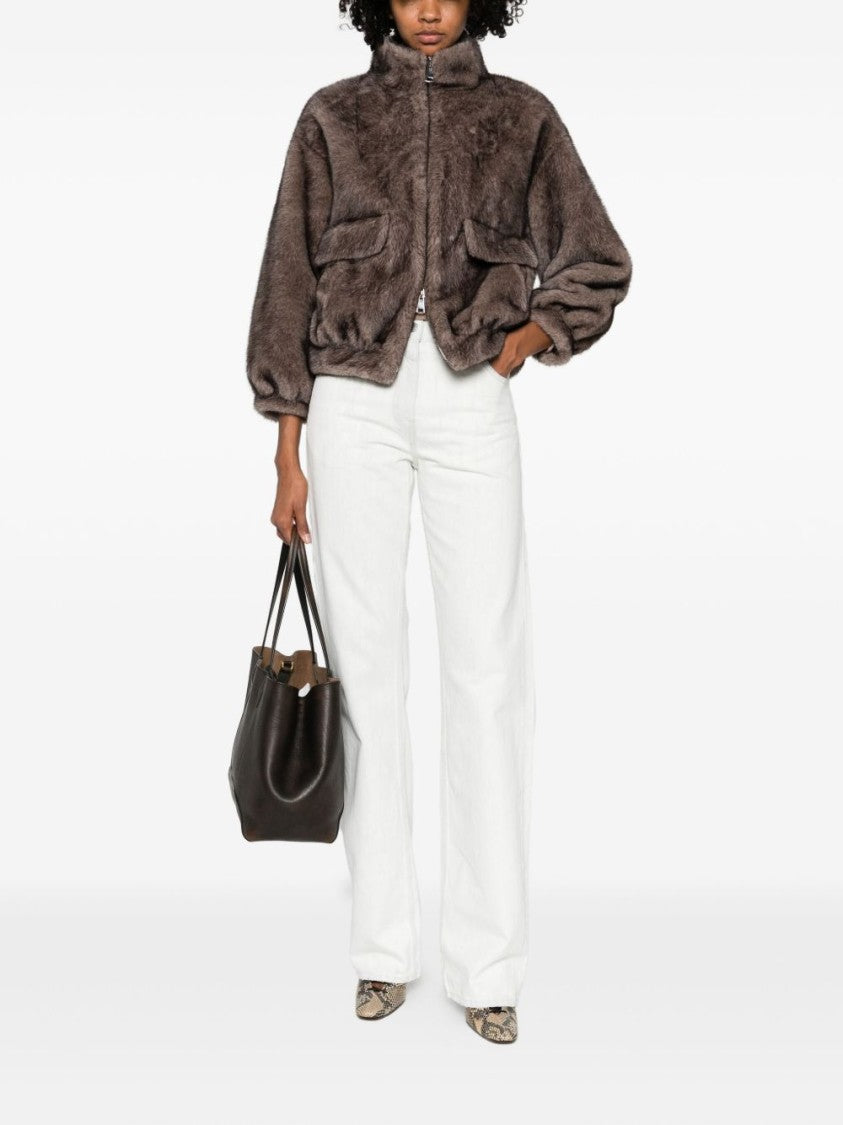 Betta Corradi Plush Faux Fur Cropped Jacket