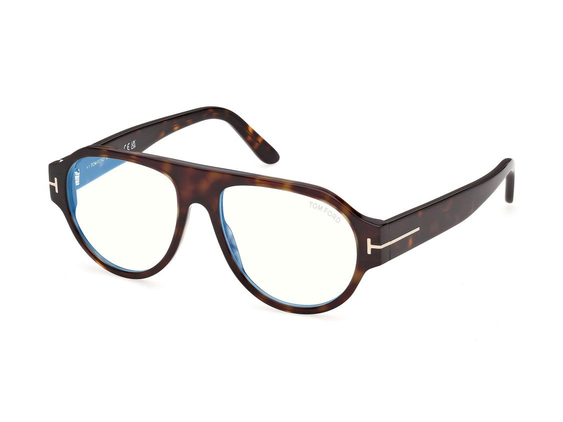 Tom Ford Ft6178-B Tortoiseshell Metallic Logo Aviator Sunglasses