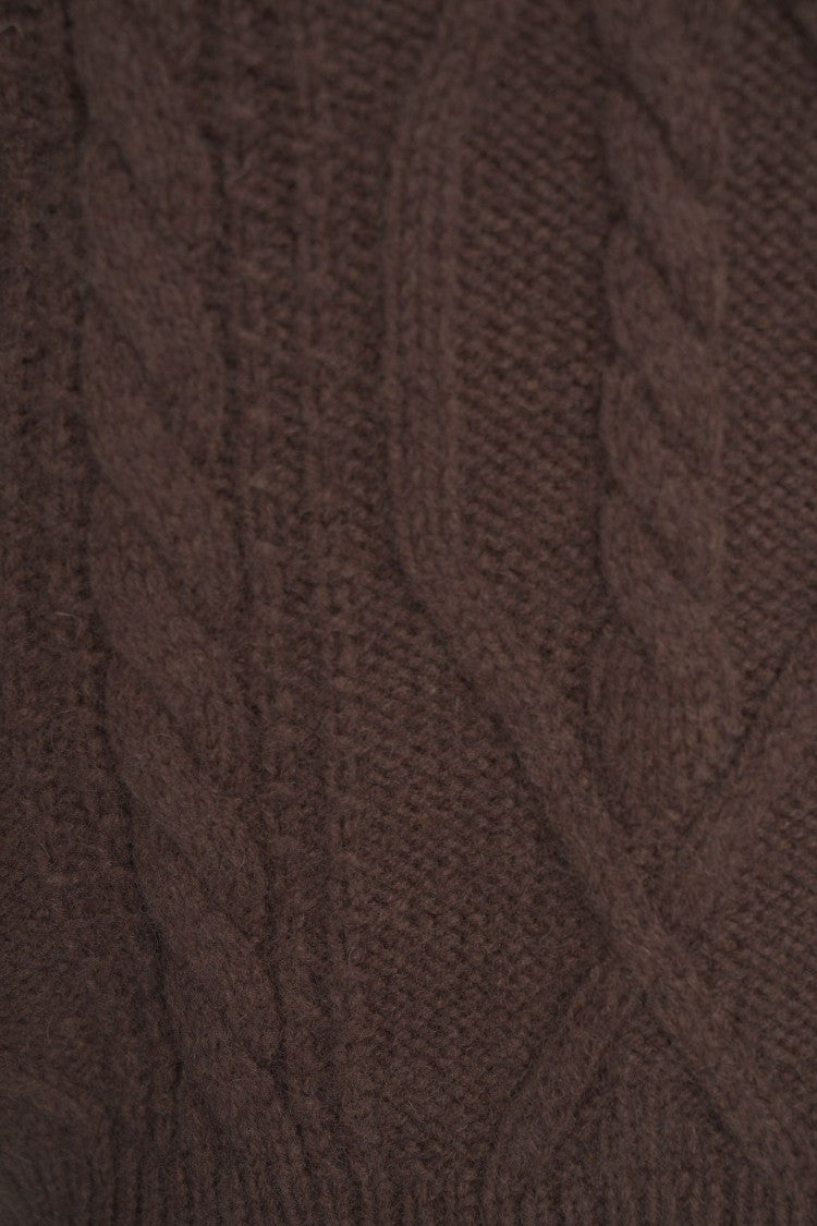 Liu Jo Cropped Cable Knit Cardigan