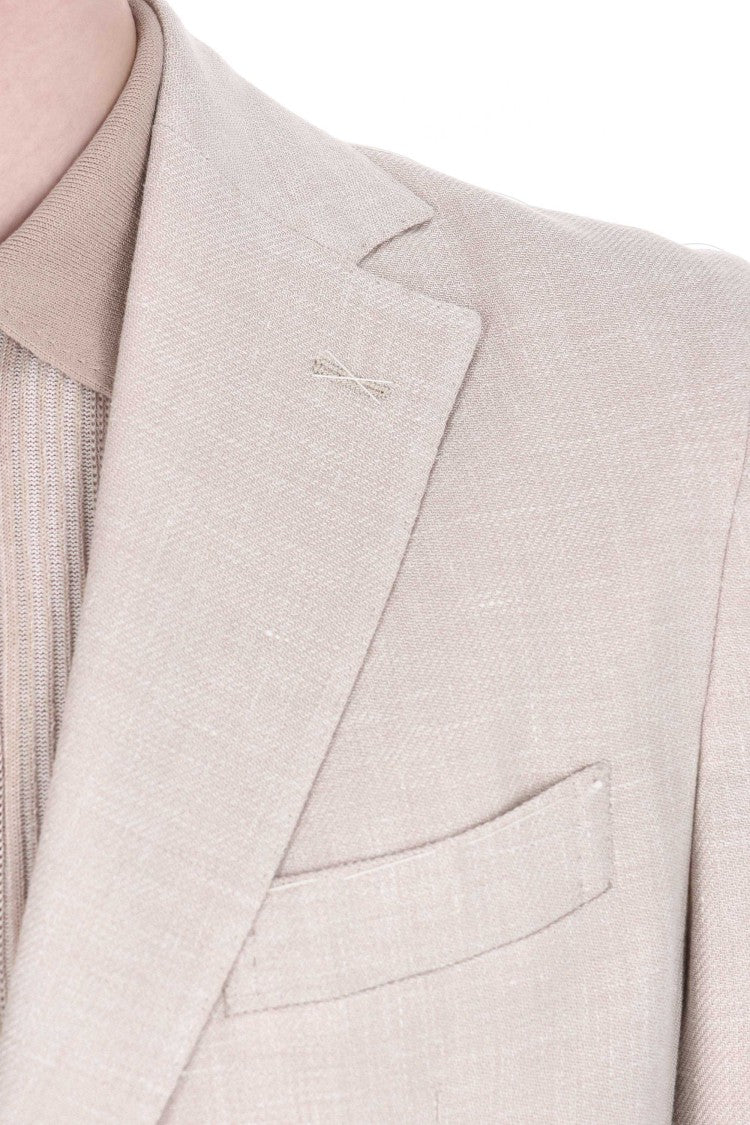 Eleventy Cross-Ply Zegna Fabric Beige Suit