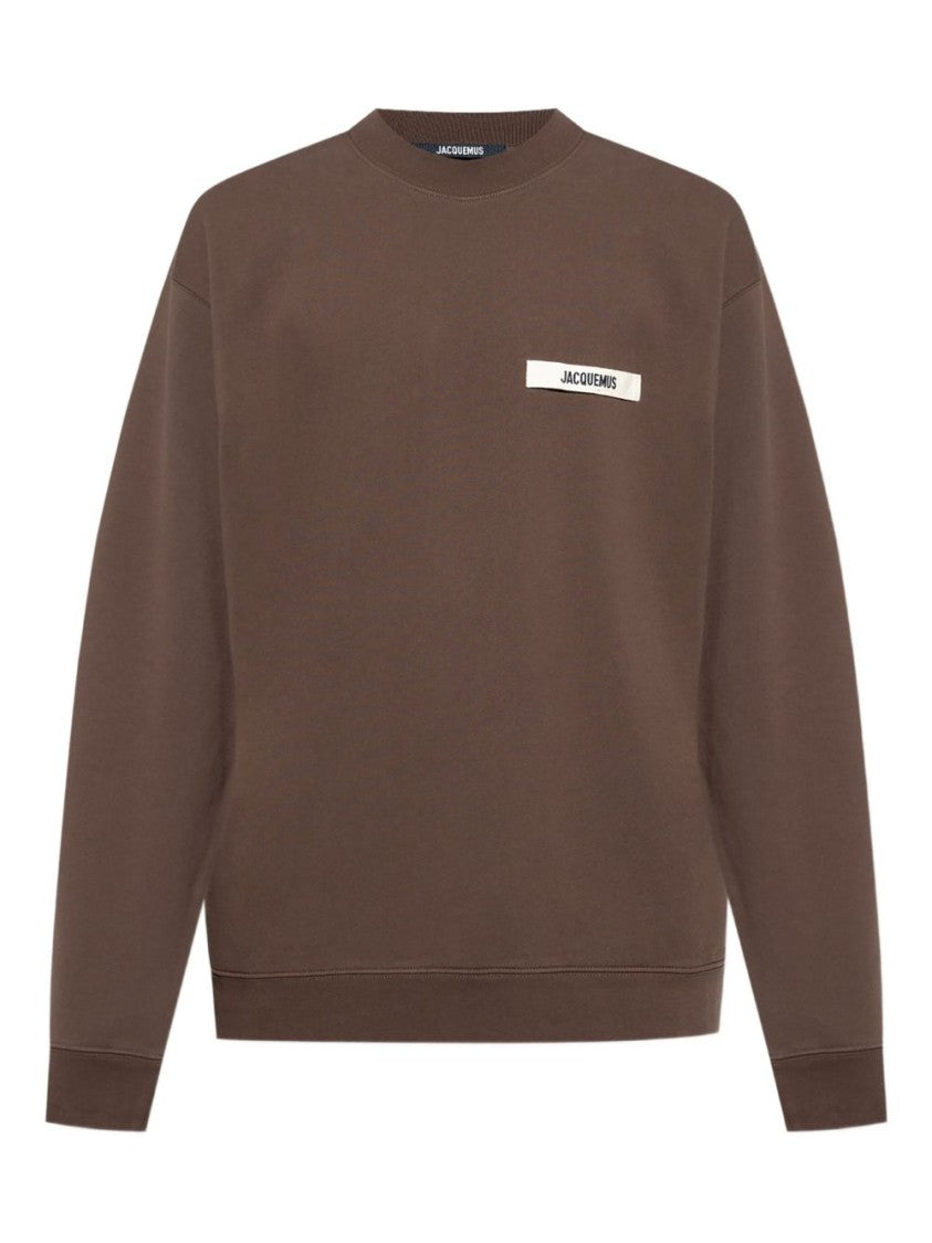 Jacquemus Relaxed Fit Brown Cotton Sweatshirt