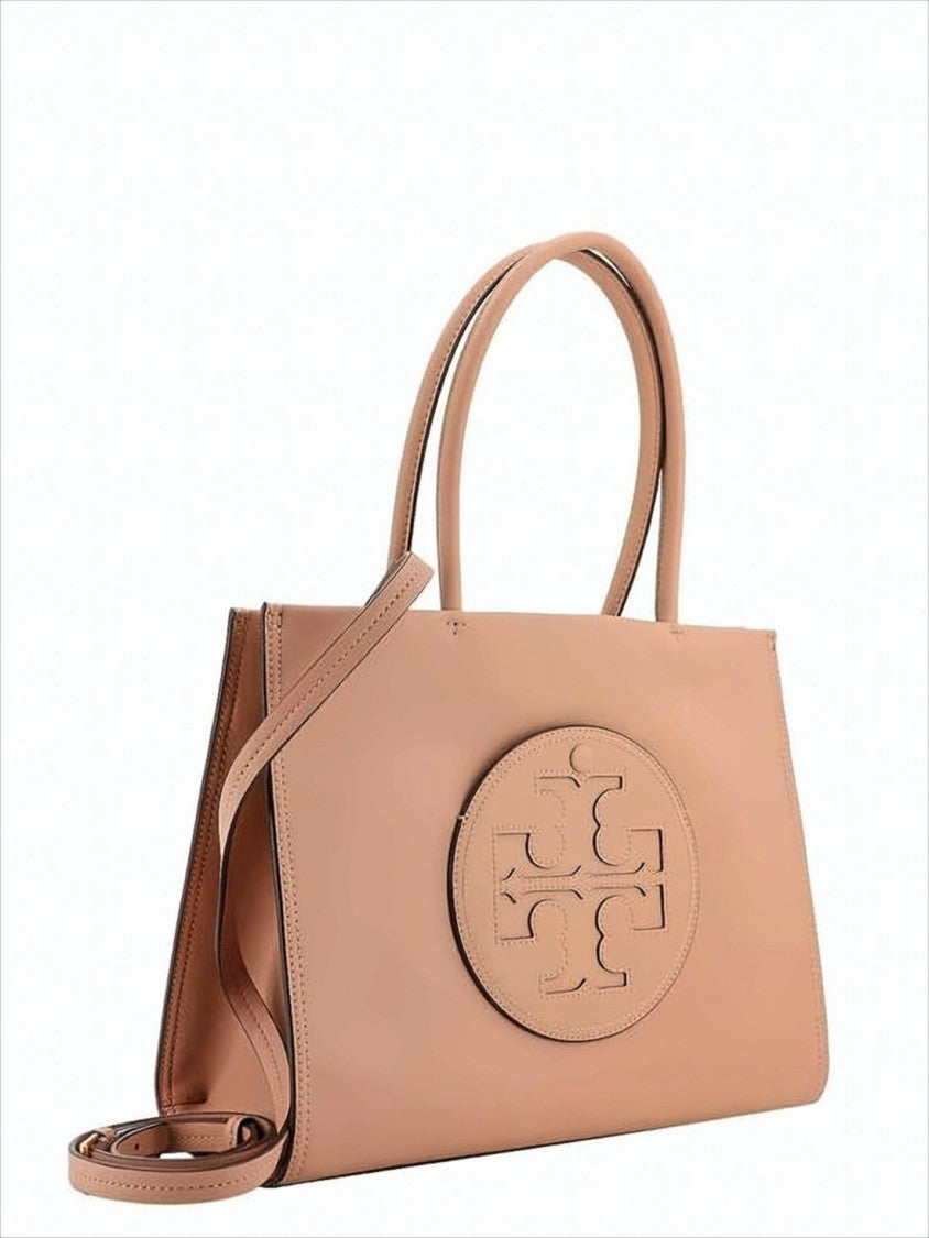 Tory Burch Structured Biofabric Tote Bag With Embossed Logo