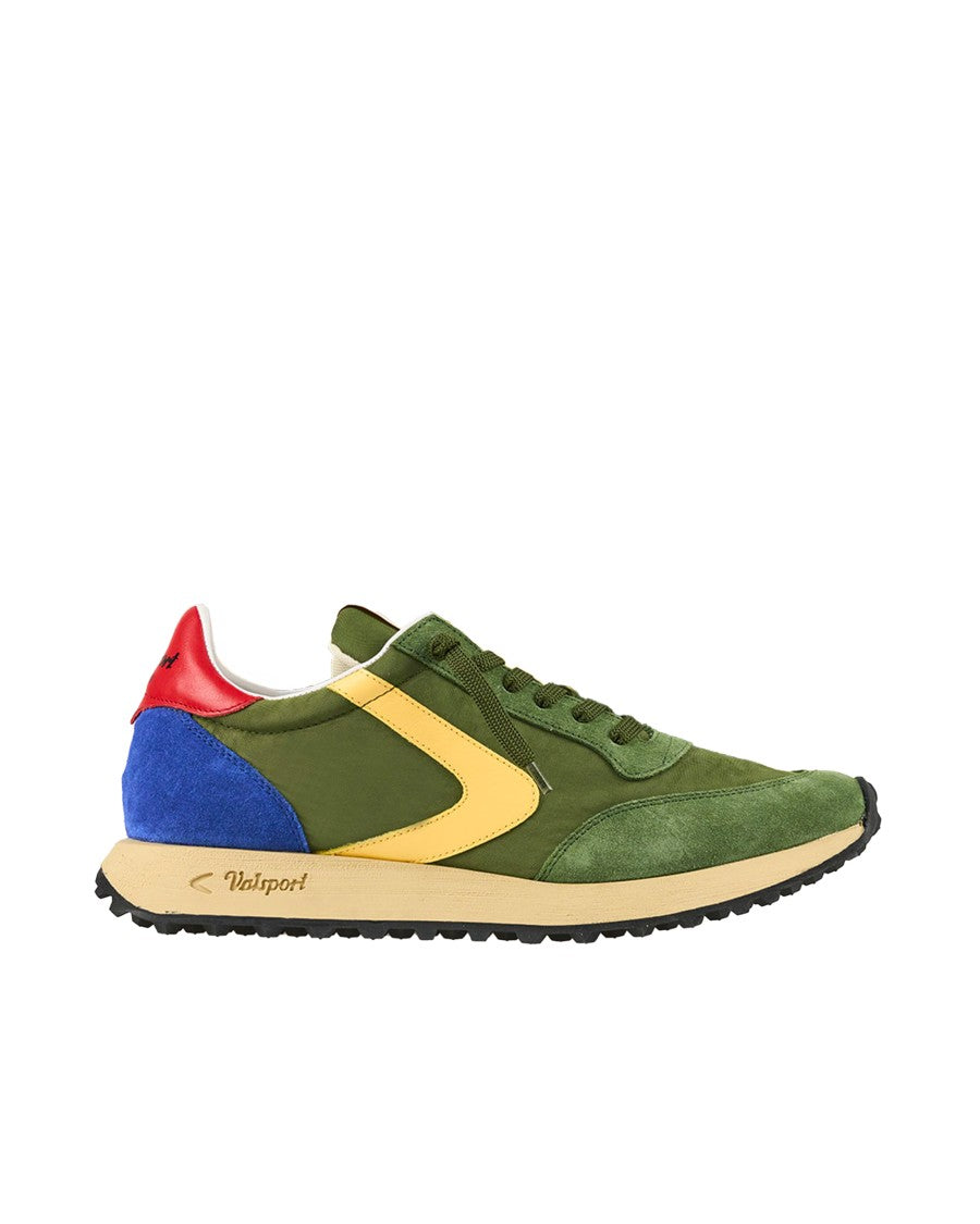 Valsport Vintage Nylon And Suede Sneakers With Iconic Color Accents
