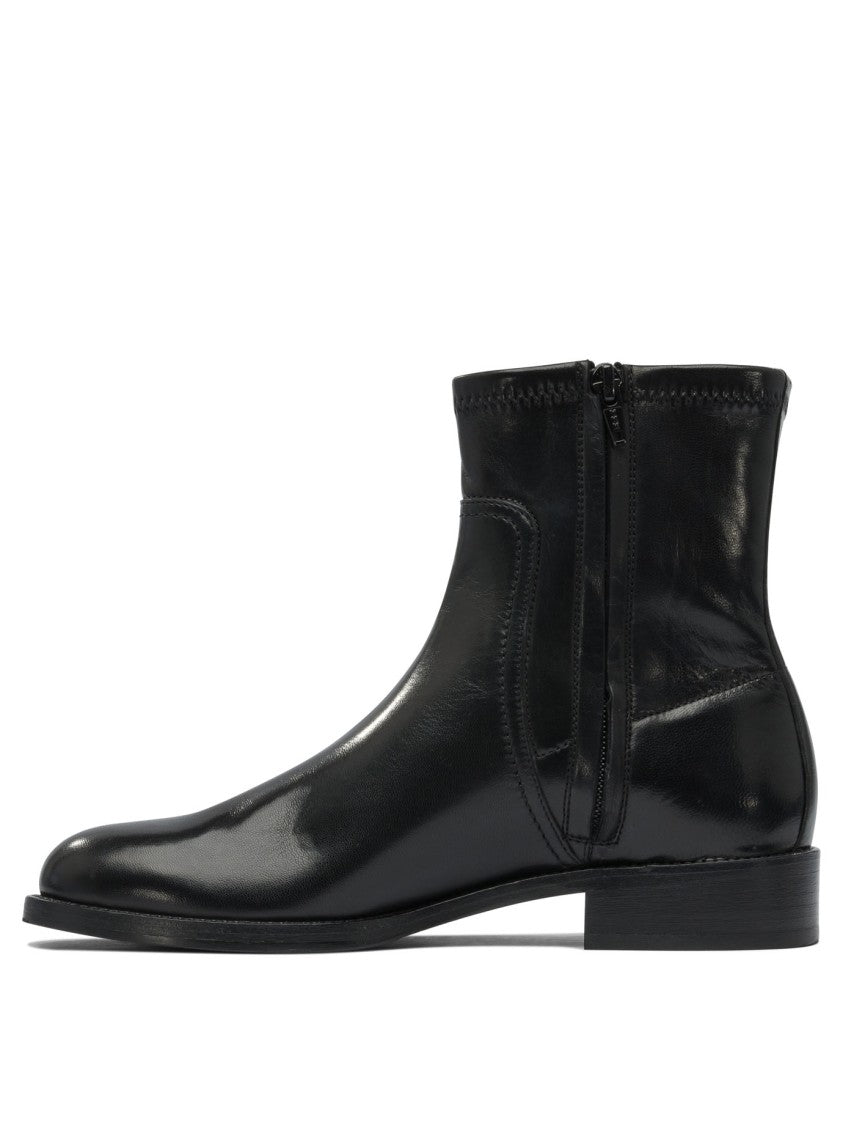 Maretto Polished Leather Ankle Boots