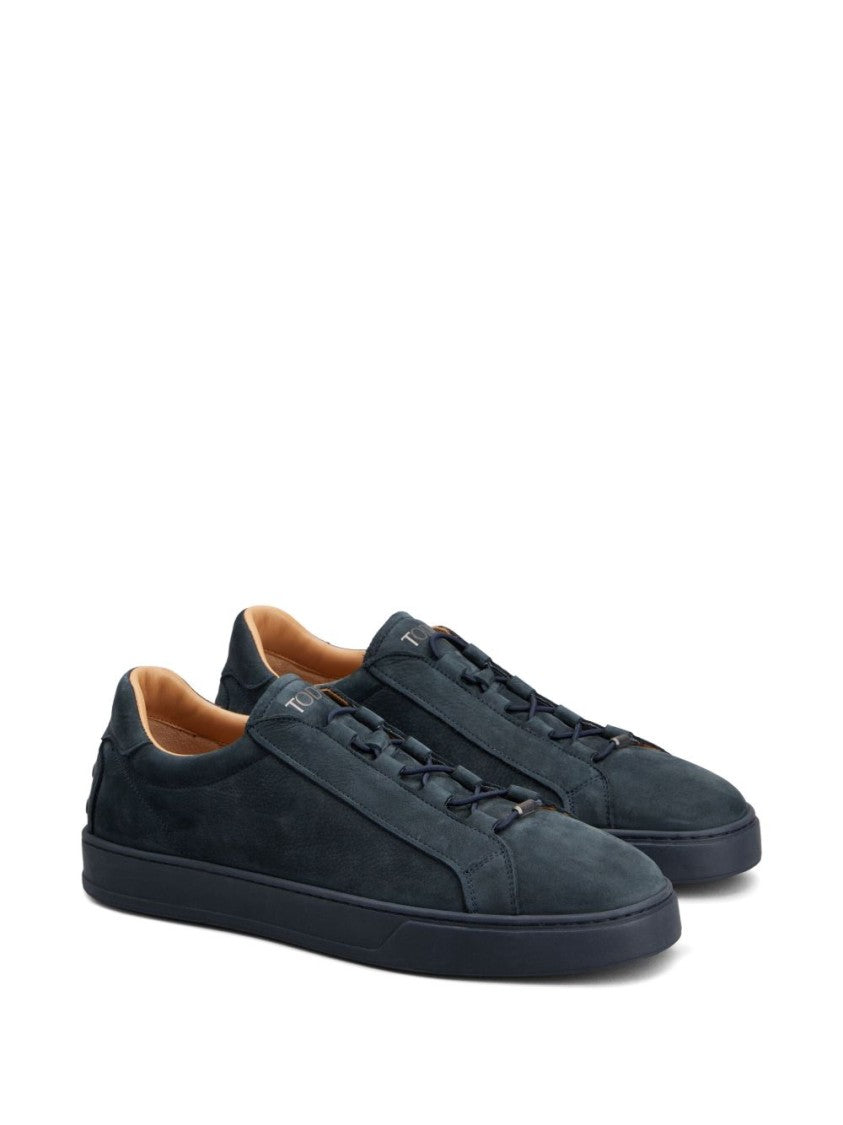 Tod's Black Nabuk Sneakers With Subtle Logo Detail