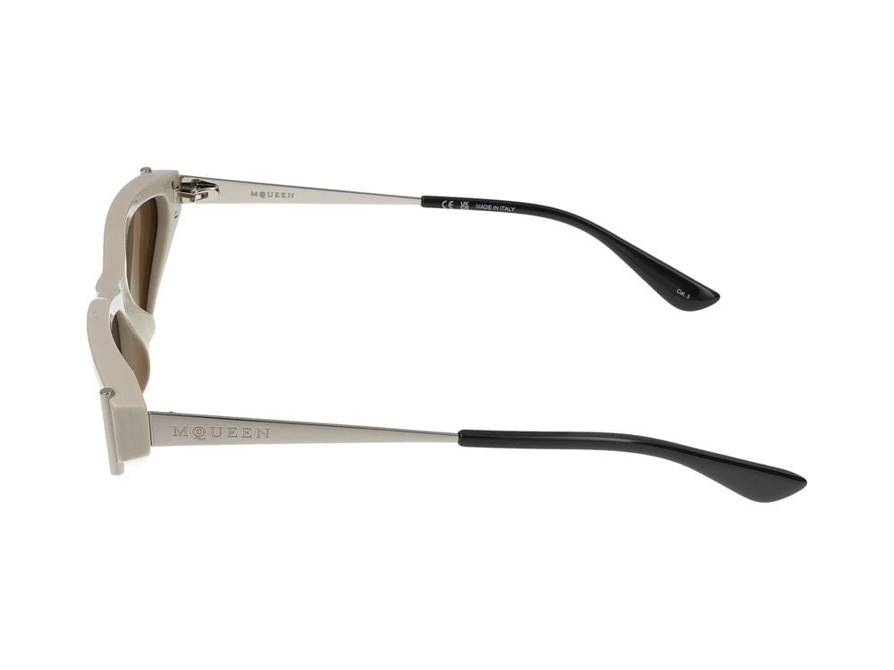 Alexander Mcqueen Sunglasses Am0493s 004 White Silver Brown 57/13/140