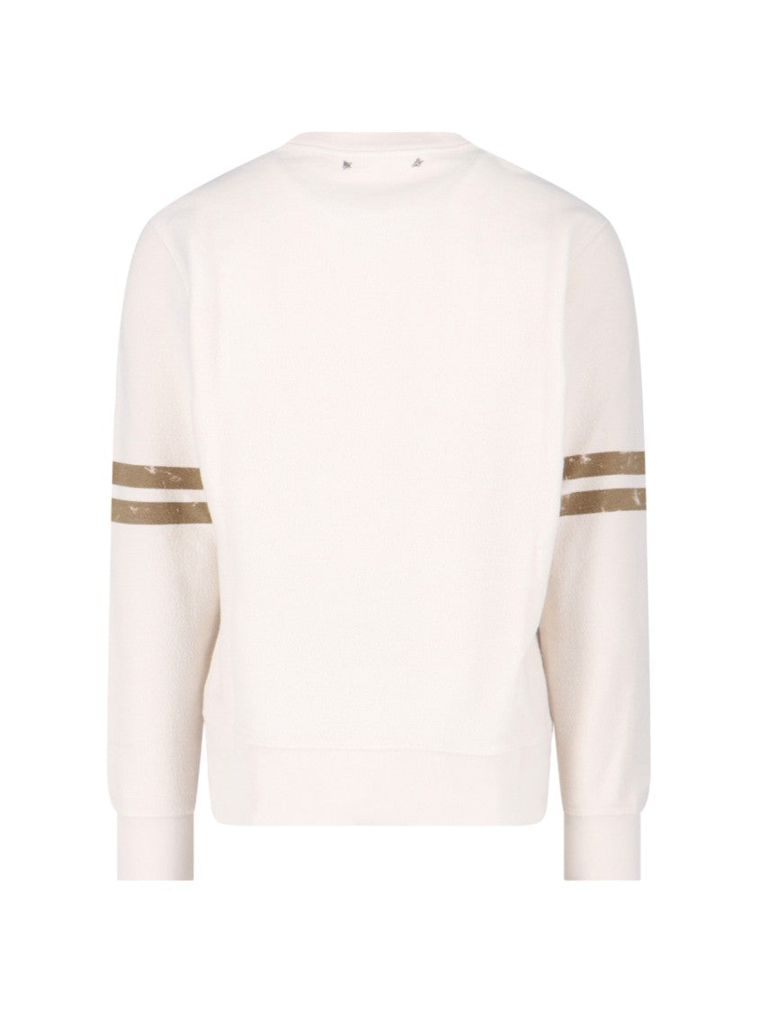Golden Goose Logo Crewneck Sweatshirt Cream