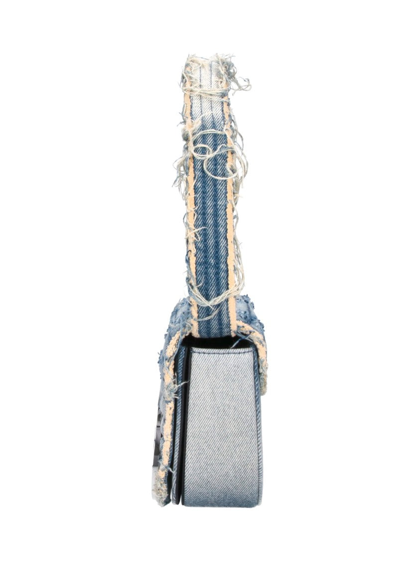 Diesel Light Blue Denim Crystal 1Dr Shoulder Bag