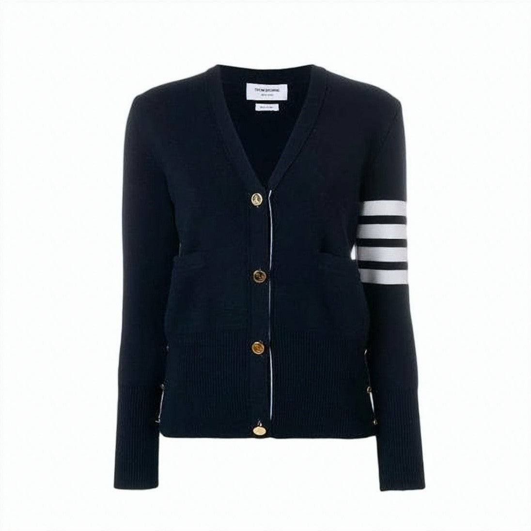 Thom Browne V-Neck Cardigan In Fine Merino Wool