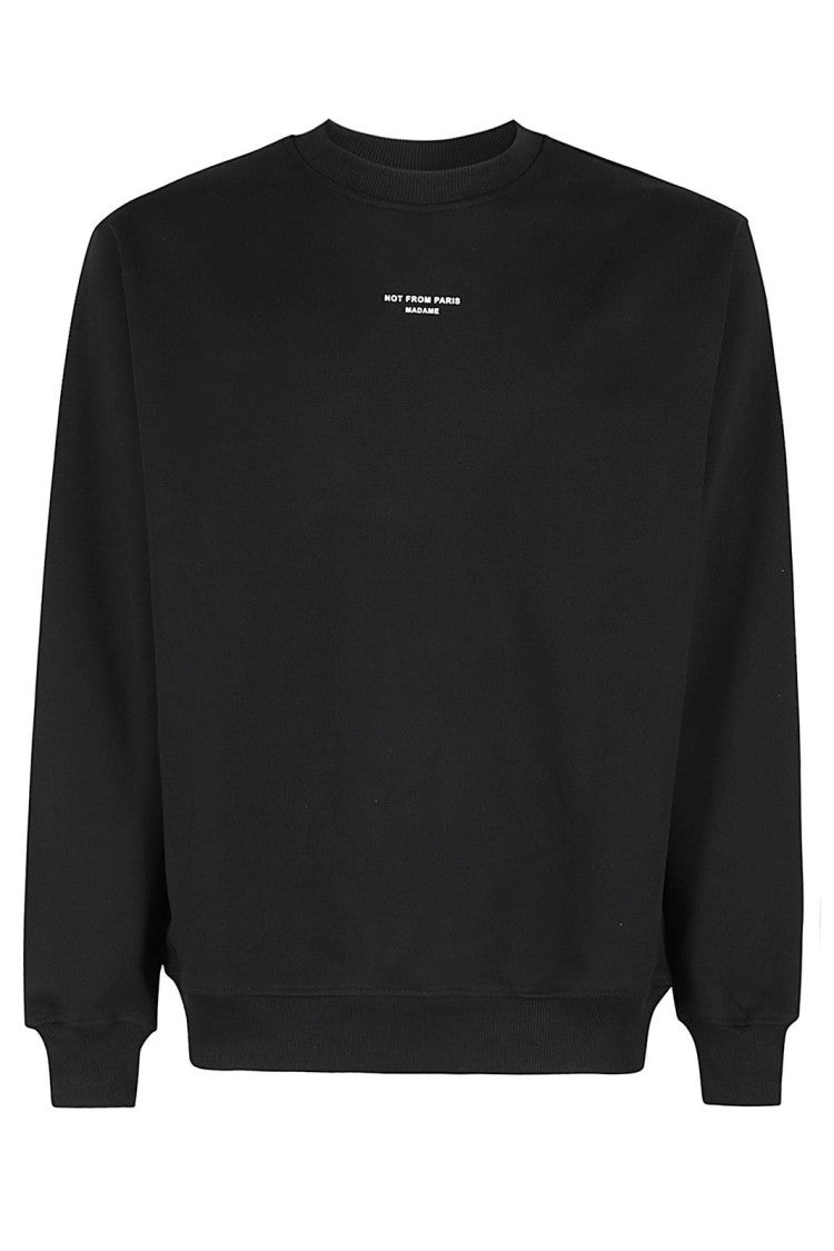 Drôle De Monsieur Black Sweater With Crew Neckline