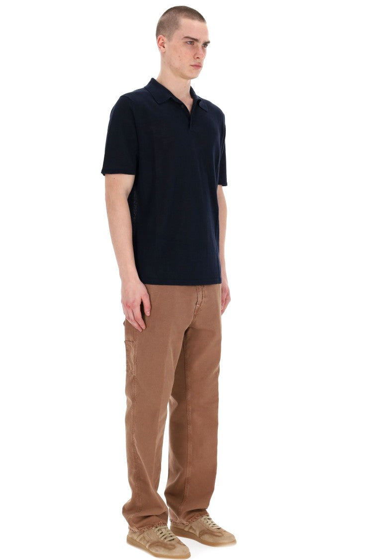 Roberto Collina Short Sleeve Linen Polo