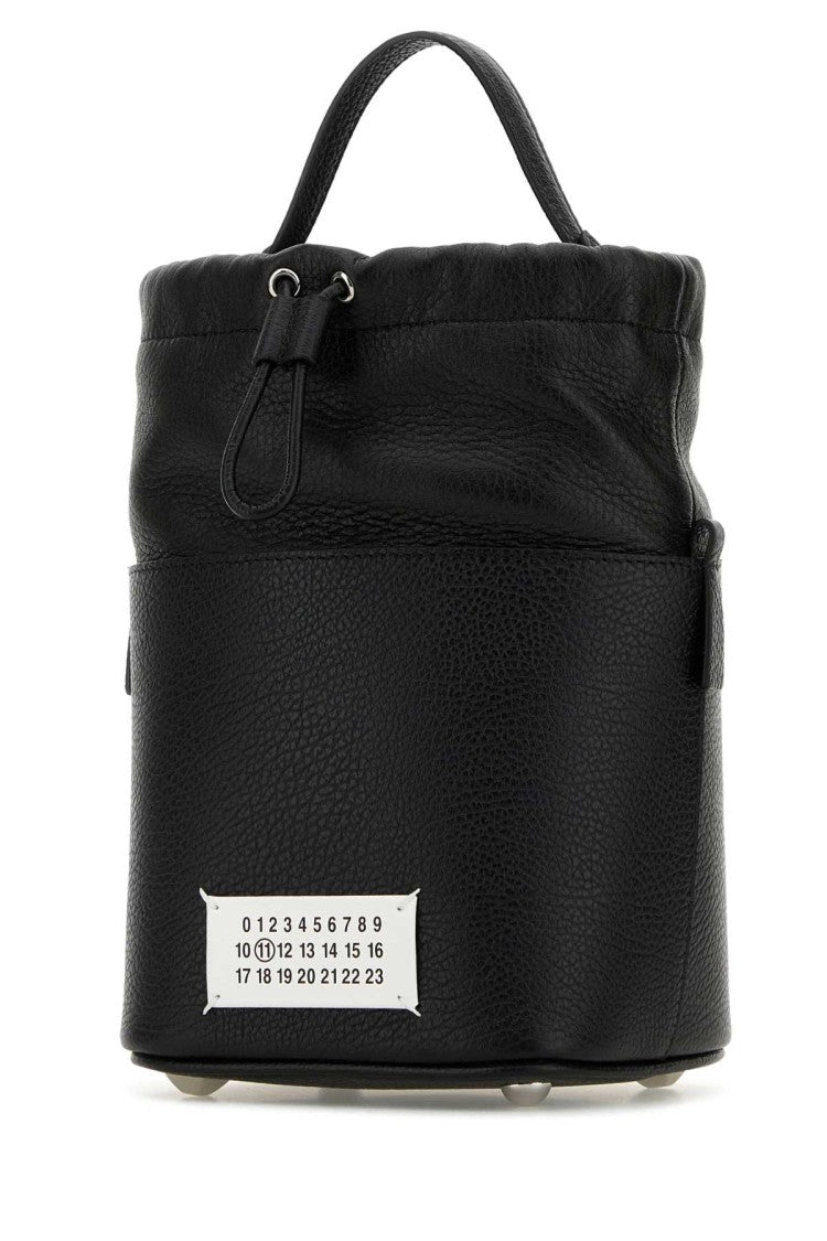 Maison Margiela Black Leather Mini 5Ac Bucket Bag