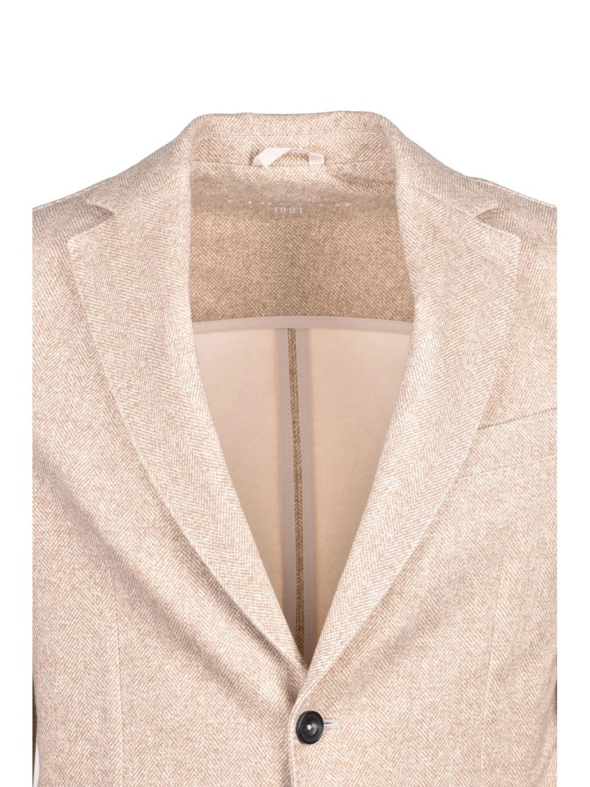 Circolo 1901 Beige Unlined Stretch Cotton Blazer
