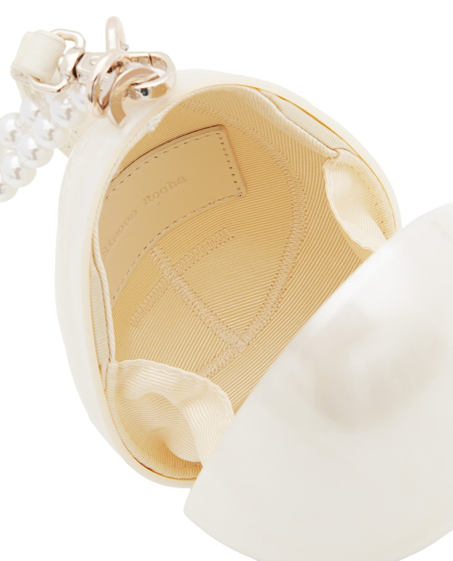 Simone Rocha White Pearl Micro Egg Crossbody Bag