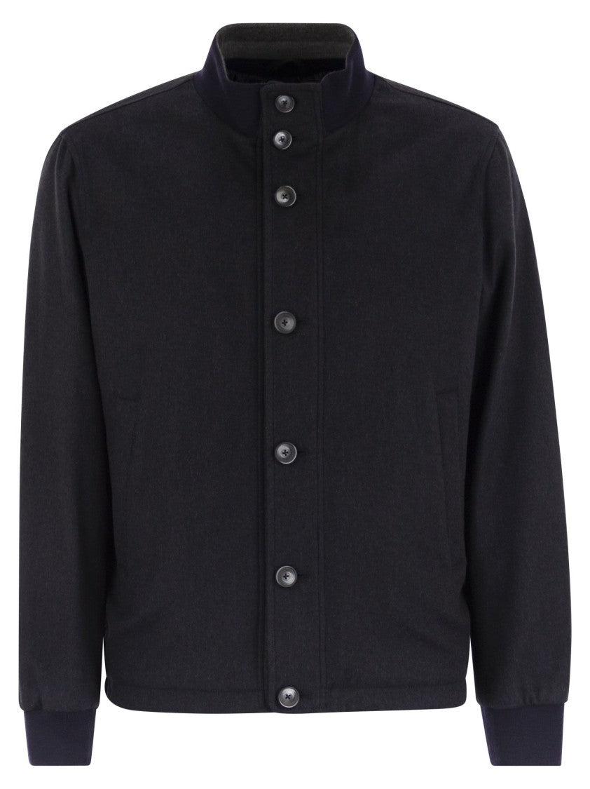 Herno Silk And Cashmere Bomber Jacket