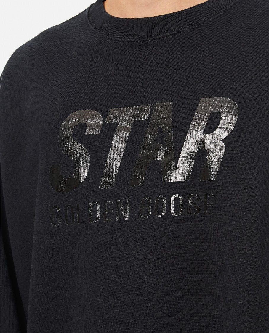Golden Goose Black Round Neck Star Sweatshirt