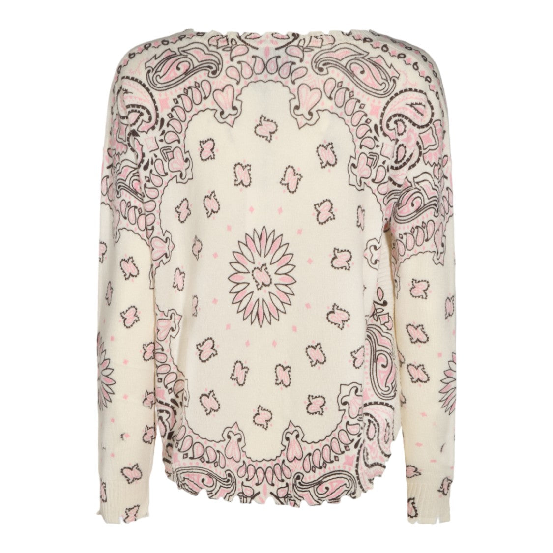 Kujiten Intricate Paisley And Floral Pattern Sweater