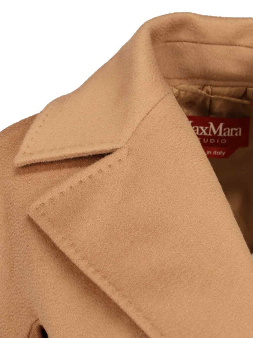 Max Mara Tailored Brown Virgin Wool Coat
