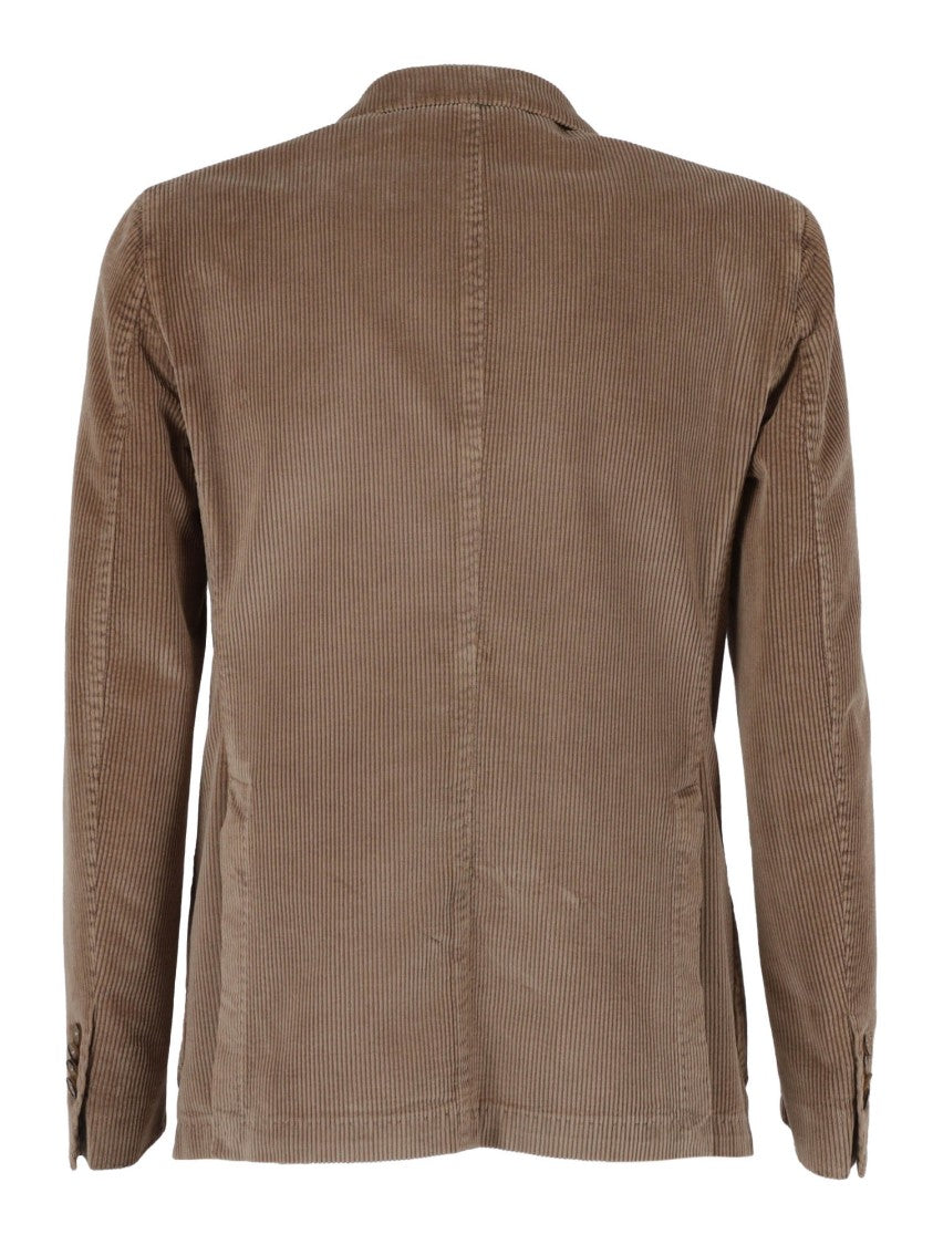 Brando-Lubiam Tailored Corduroy Jacket With Classic Lapel And Structured Silhouette