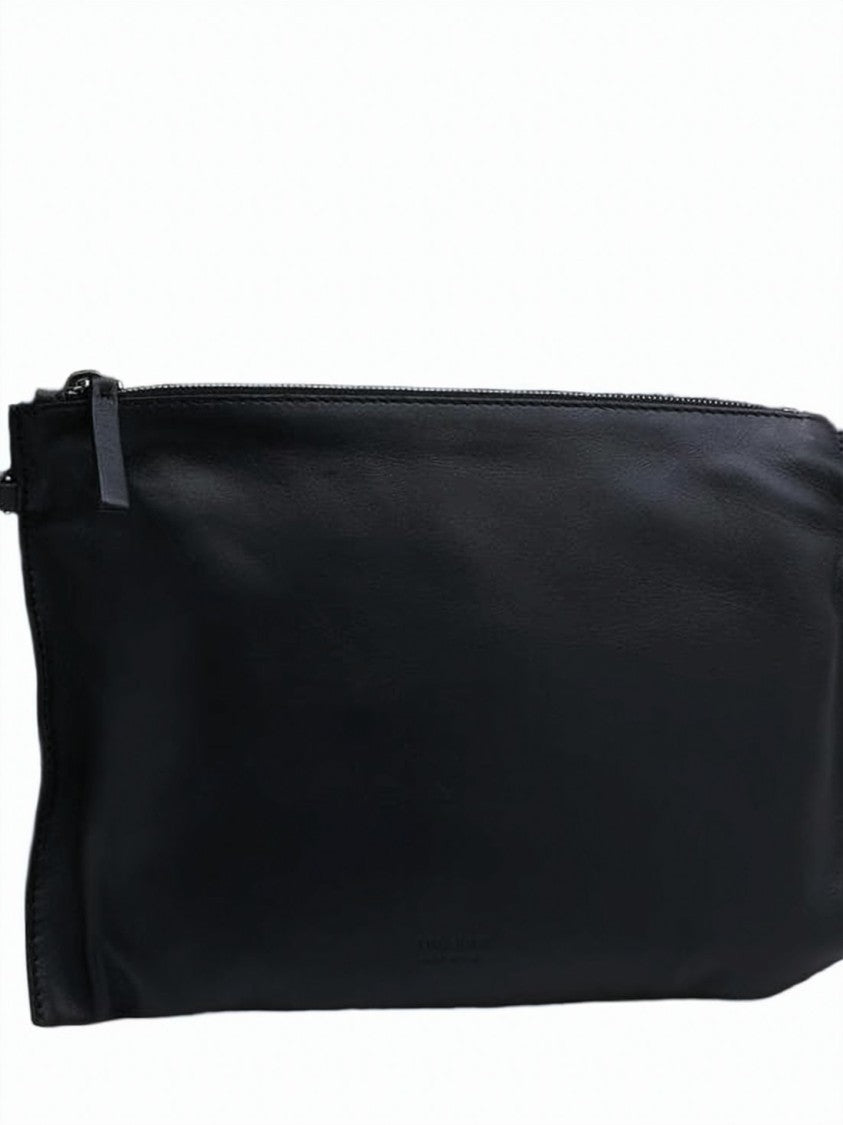 The Row Slouchy Black Leather Shoulder Bag