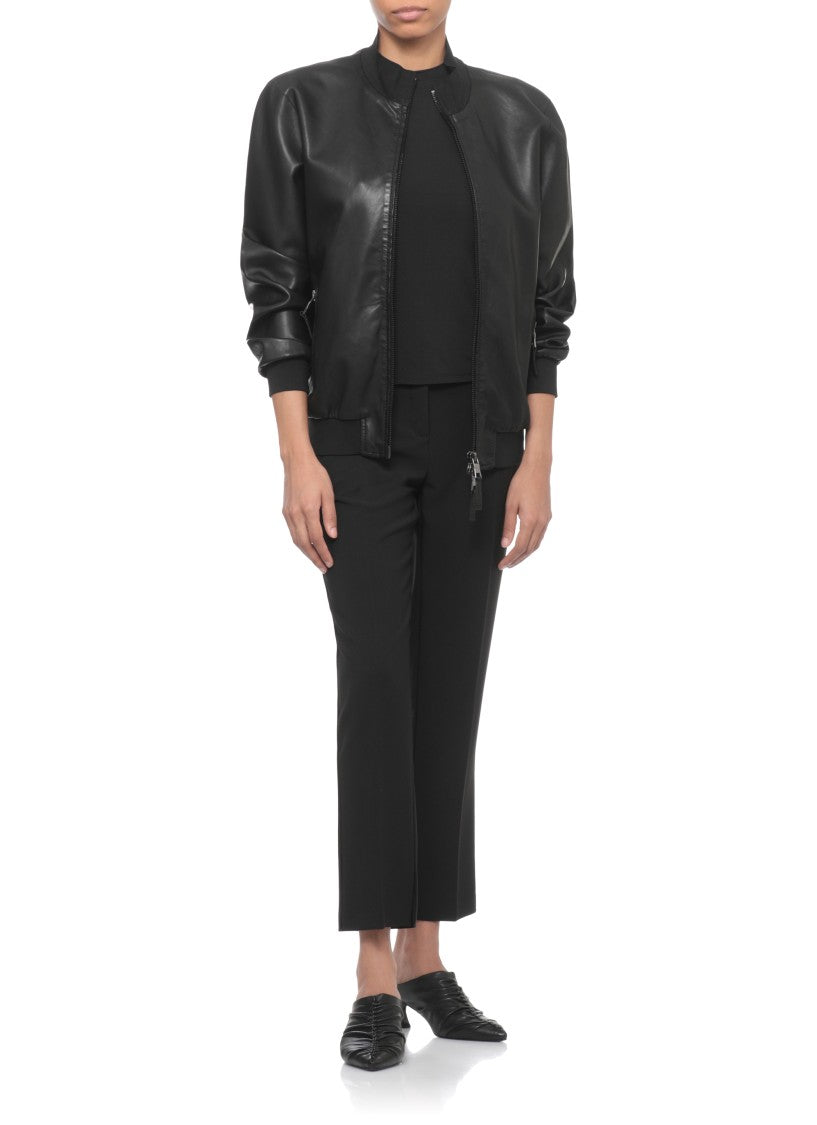 Ash Black Viva Draped Leather Sabot