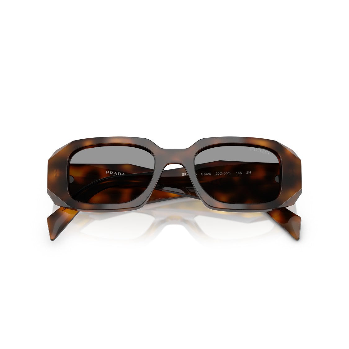 Prada 0Pr 17Ws Oversized Rectangular Tortoiseshell Sunglasses