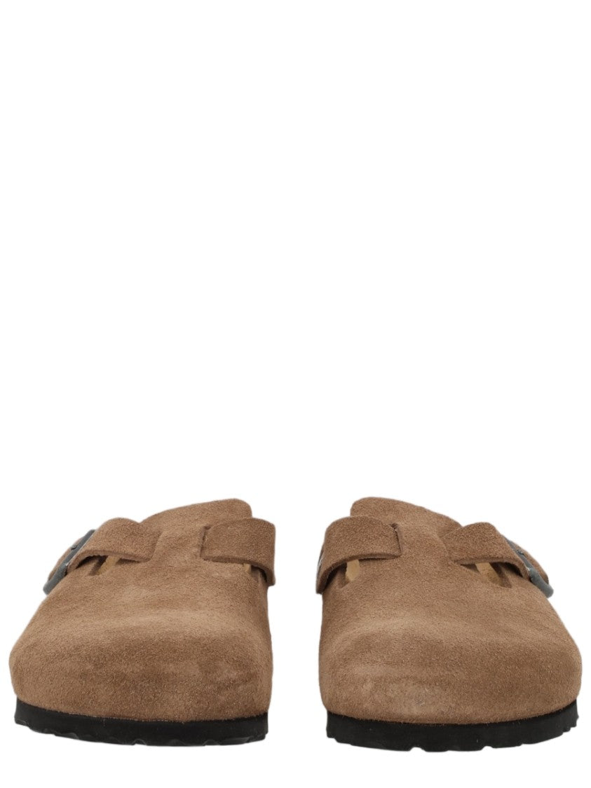 Birkenstock Brown Suede Slip-On Sandals