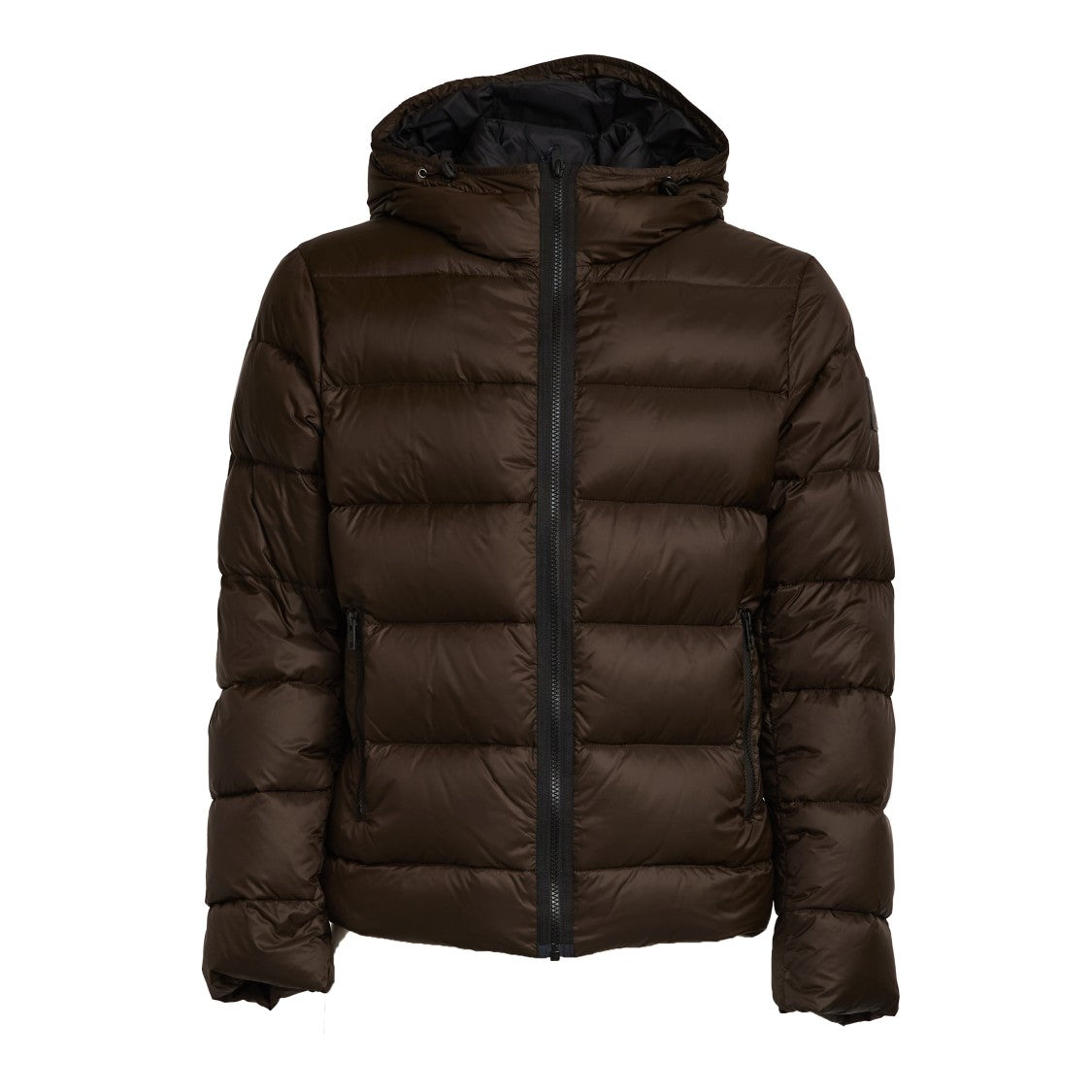 Fay Short Down Jacket With Enveloping Hood And Double Front Design