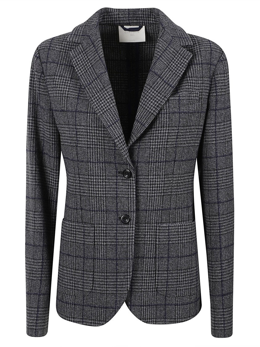 Circolo 1901 Tailored Checkered Jacket With Two-Button Closure
