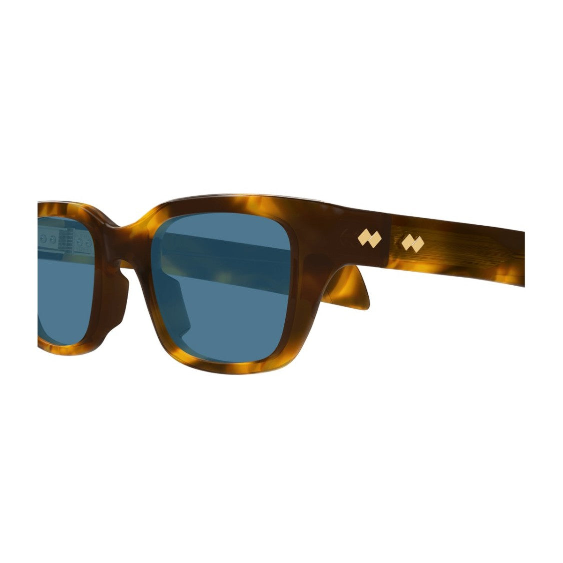 Bottega Veneta Havana Bv1393s Ribbon Recycled Acetate Rectangular Sunglasses