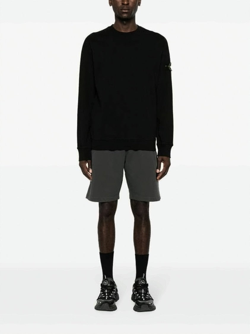 Stone Island Relaxed Fit Grey Cotton Shorts