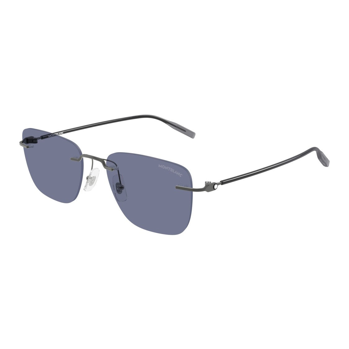 Montblanc Rimless Rectangular Sunglasses With Adjustable Nose Pads