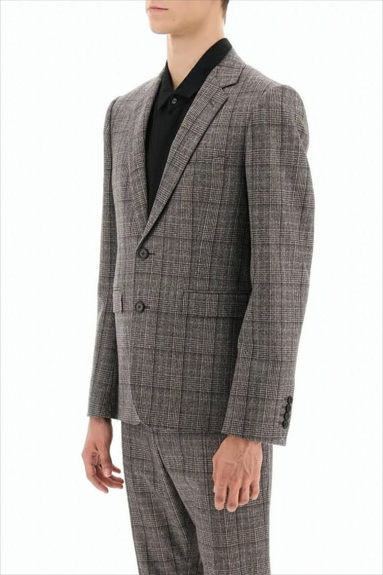 Celine Classic Plaid Tailored Celine Jacket With Structured Silhouette