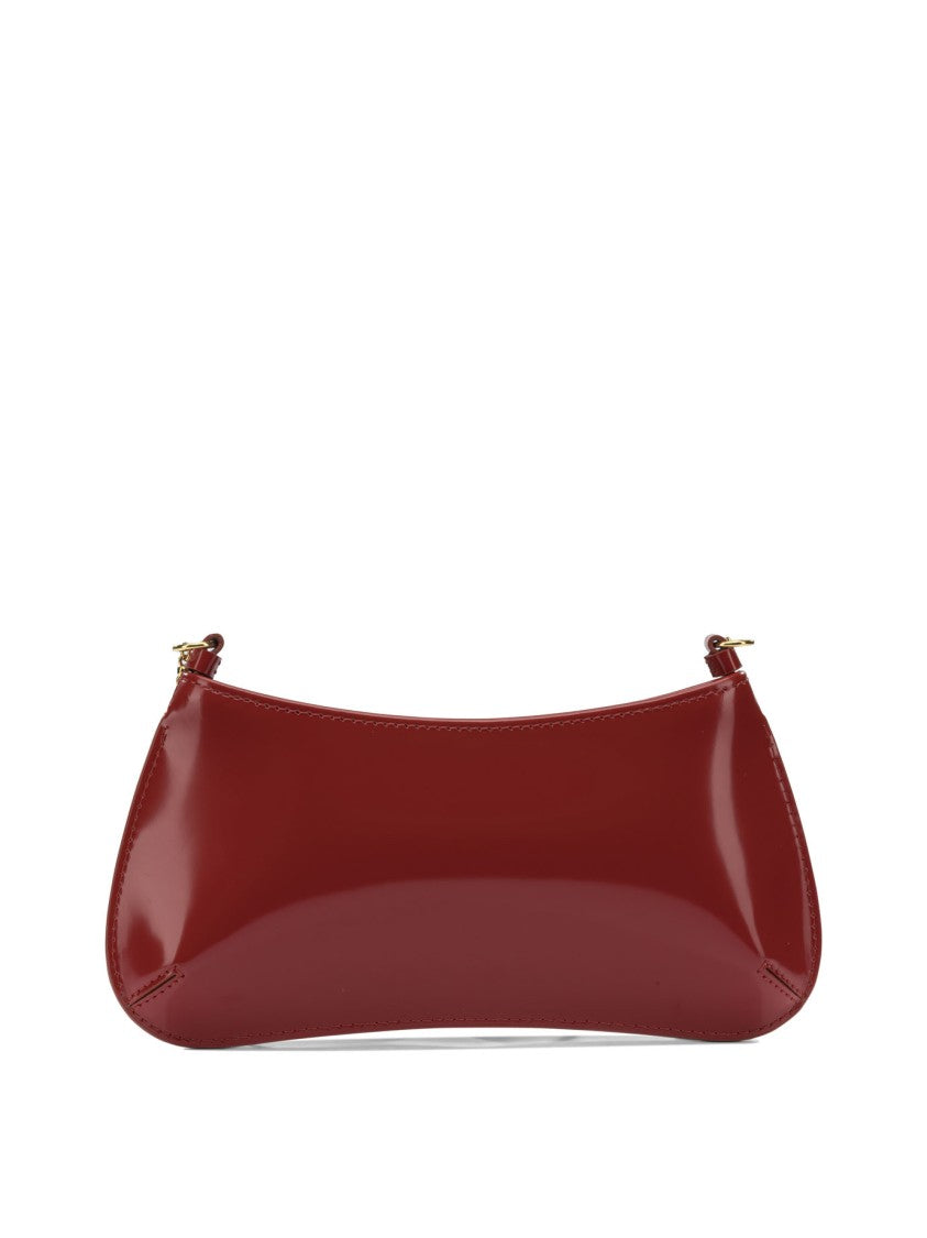Jacquemus Leather Shoulder Bag With Gold Chain Strap