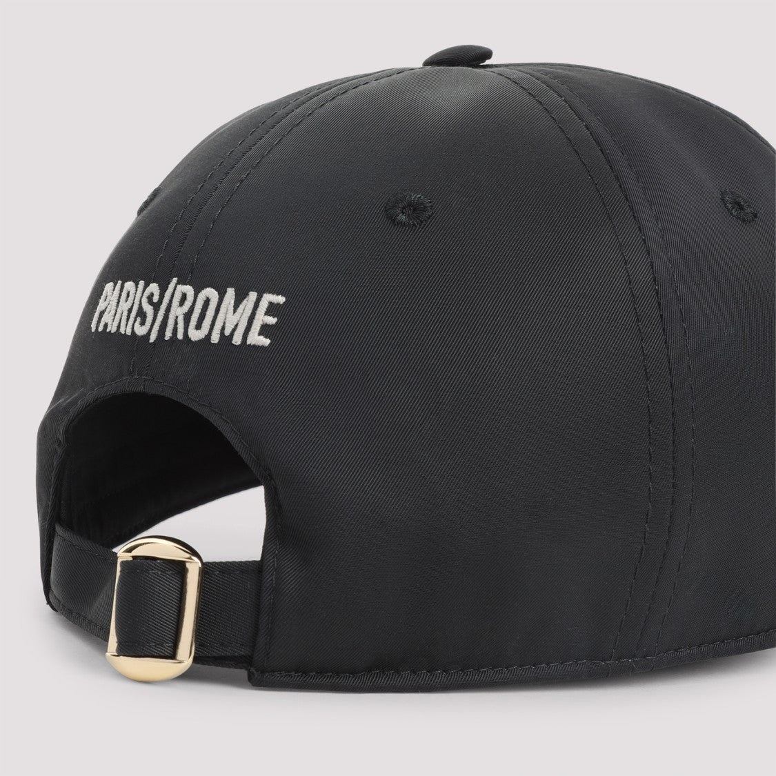 Valentino Garavani Curved Brim Black Baseball Cap With Embroidered Detailing