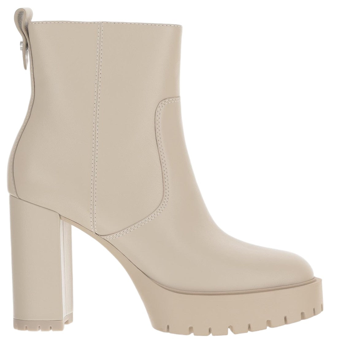 Pinko Ivory Clara 01 Platform Leather Boots