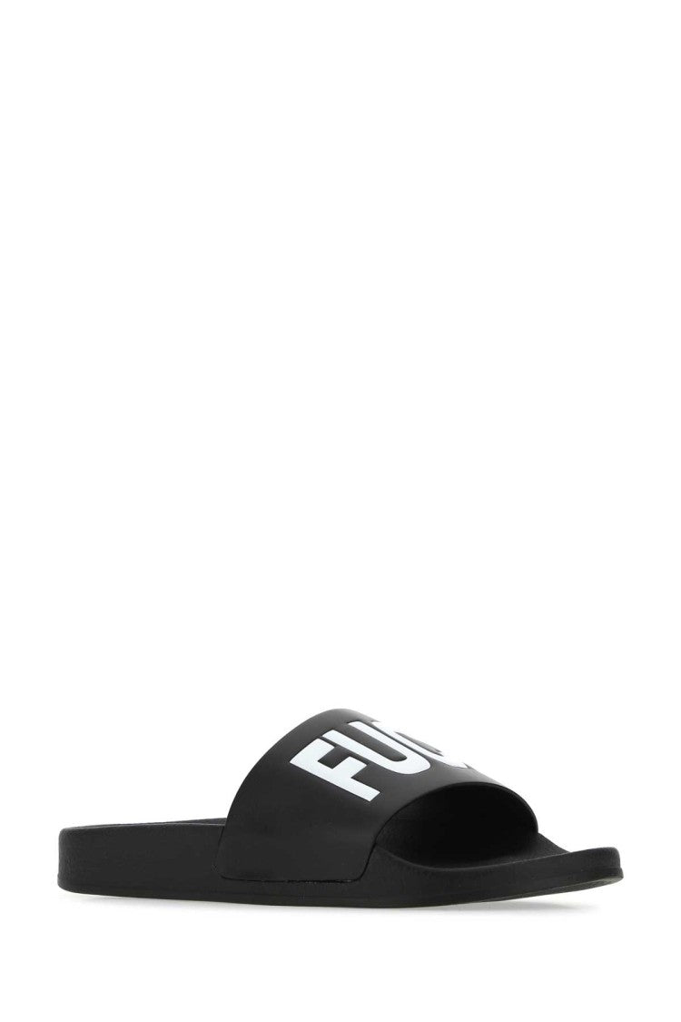 Vtmnts Black Rubber Slippers