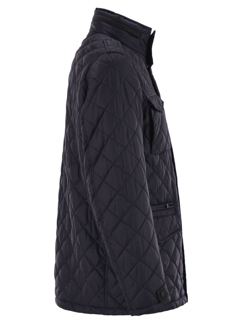 Herno Field Jacket With Diamond Quilting