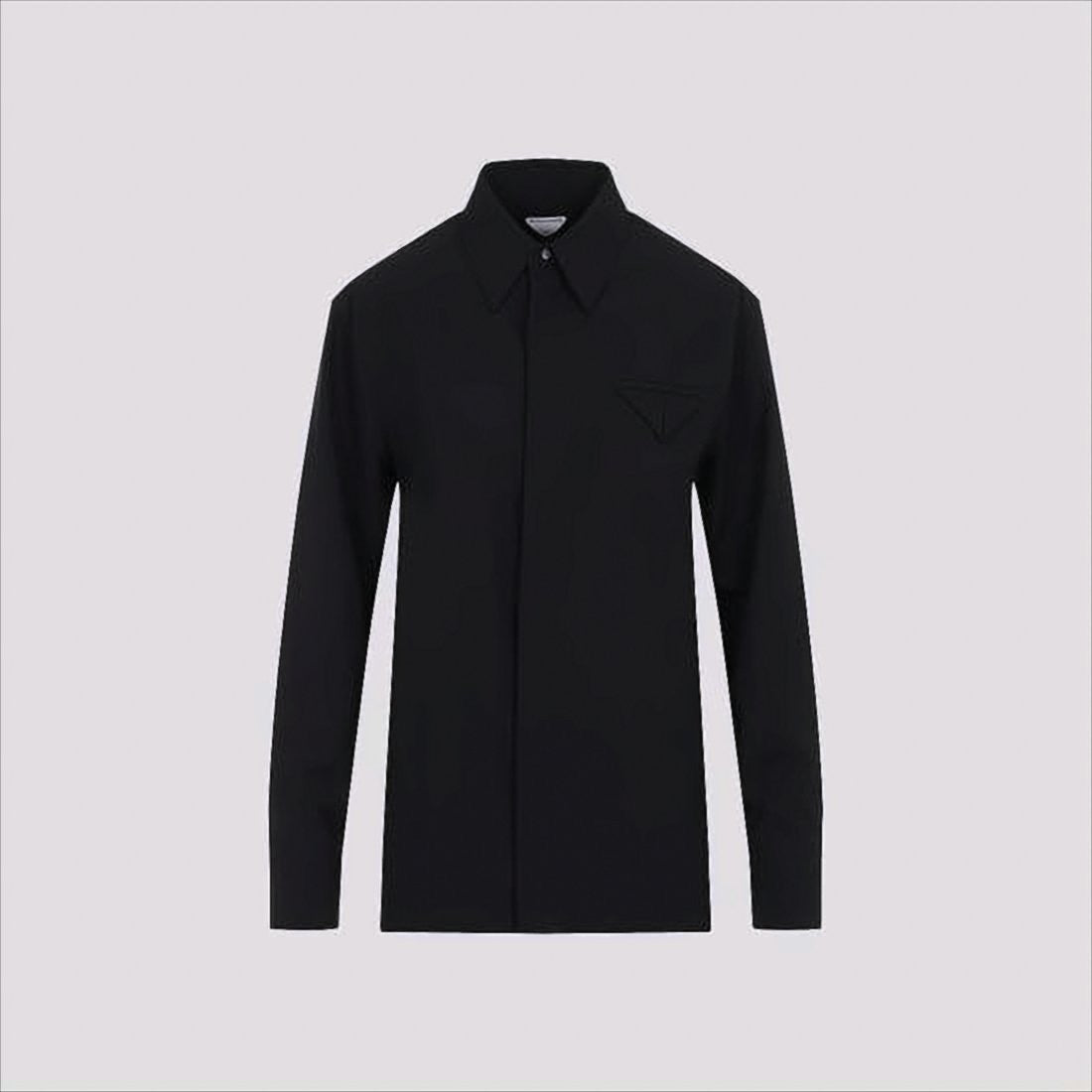 Bottega Veneta Pointed Collar Wool Shirt