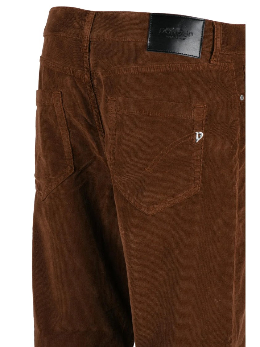 Dondup Straight-Leg Corduroy Trousers With Button-Fly Closure