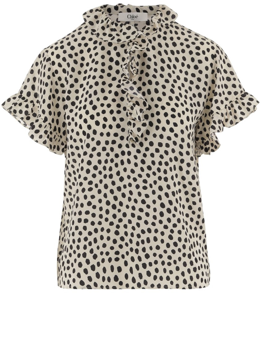 Chloé Organic Silk Crêpe De Chine Top