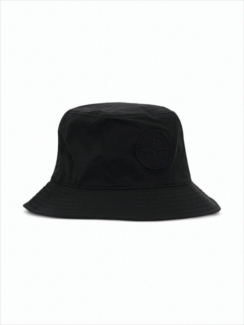 Stone Island Soft Wool Bucket Hat With Tonal Logo Patch