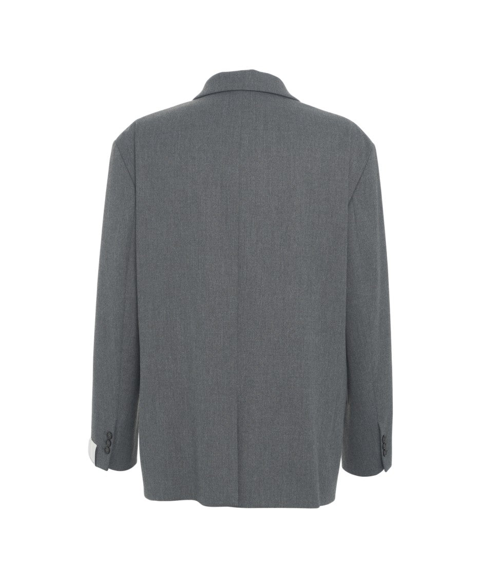 Paolo Pecora Notched Collar Blazer With Three-Button Closure And Flap Pockets