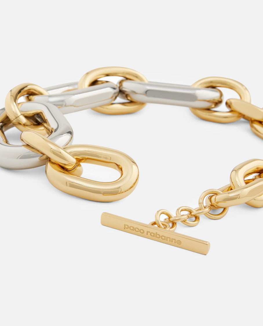 Rabanne Bold Gold And Silver Knitted Link Necklace