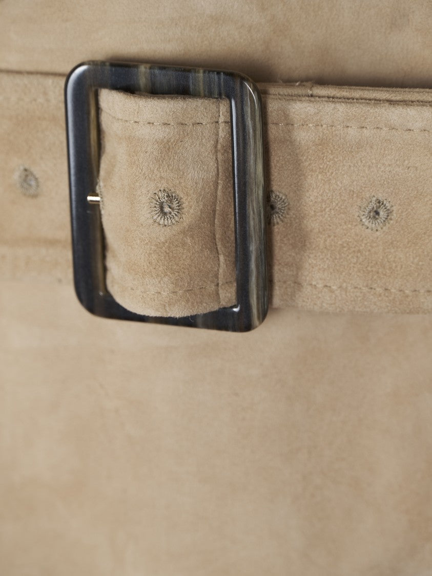 Max Mara Double-Breasted Coat With Belted Waist